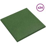  Ploče za zaštitu od padova 24 pcs Zelena 50 x 50 cm Guma | shoptok.hr