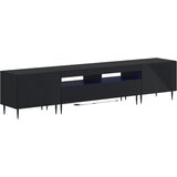  3-dijelni LED TV kabinet Crna Konstruirano drvo | shoptok.hr