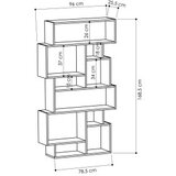 Hanah home Polica 96x168,5x25,5cm Hrast | Eponuda.ba