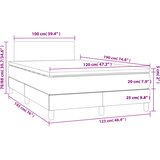  Krevet s oprugama i madracem plavi 120 x 190 cm od tkanine | shoptok.hr