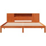 vidaXL Krevet s regalom za knjige bez madraca 180x200 cm od borovine | shoptok.hr
