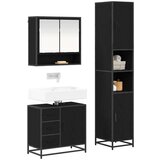 vidaXL Komplet pohištva za kopalnico 3 pcs Črni hrast 90 x 33 x 60 cm | Shoptok.si