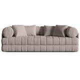Cosmopolitan Design Sivo-bež sklopiva sofa od bouclé tkanine 206 cm Kemi – | shoptok.hr