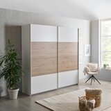 Modern Living Omara Z Drsnimi Vrati Feldkirch, Bela, Barva Hrasta | Shoptok.si
