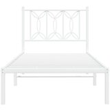 Metalni okvir za krevet s uzglavljem bijeli 90 x 190 cm | shoptok.hr