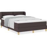  Boxspring postelja z vzmetnico - Temno rjava, 140x190 cm, Tkanina, (22051501) | Shoptok.si