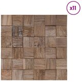  Zidna Ploča 11 kom. Prirodna 30 x 30 x 2 cm - Bijela | shoptok.hr