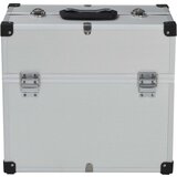 vidaXL Kovček za orodje 38x22,5x34 cm srebrn aluminij | Shoptok.si