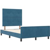  Postelja Temno Modra 120x190 cm Žamet, (22049261) | Shoptok.si