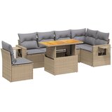  7-dijelni set vrtnih sofa od poliratana s jastucima bež | shoptok.hr