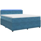  Boxspring krevet s madracem Plava 140 x 190 cm Baršun | shoptok.hr