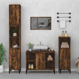 vidaXL Ormarić za umivaonik boja dimljenog hrasta 80x33x60 cm drveni | shoptok.hr