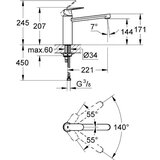 Grohe Eurosmart Cosmopolitan baterija za sudoperu 30193000 | Eponuda.com