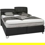 Dieter Knoll POSTELJA BOXSPRING 180 cm x 200 cm , usnje črna | Shoptok.si