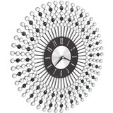 vidaXL Stenska ura kovinska 43 cm črna, (20686829) | Shoptok.si