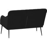  Klupa crna 110 x 76 x 80 cm baršunasta | shoptok.hr