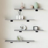 Maison Chic 4 kosi Stenske Police - Viseče police siva sonoma 60x10x1,5 cm inženirski les, (21793336) | Shoptok.si