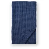 Pineapple Elephant Temno modra bombažna odeja 150x200 cm Jaipur Chunky Waffle –