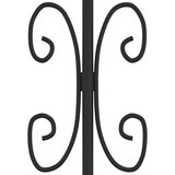 vidaXL Vrata za ogradu sa šiljcima crna 305x120 cm čelična | shoptok.hr