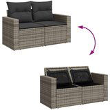 vidaXL 10-dijelni set vrtnih sofa od poliratana s jastucima sivi | shoptok.hr