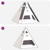 vidaXL Hladno valjani čelik/Crna Veliko Izdržljivo Ognjište Piramida | shoptok.hr