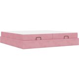  Posteljni okvir z vzmetnico z vzmetnico 2 pcs Roza Žamet, (5000125963) | Shoptok.si