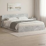  Okvir kreveta s pohranom s ladicama Betonska siva 200 x 200 cm Cijene