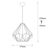 Opviq Črna viseča svetilka s kovinskim senčilom ø 37 cm Diamond – | Shoptok.si