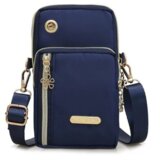 INF Ženska torba z naramnico za mobilni telefon, lahka naramnica iz blaga Oxford DarkBlue, (21296771) Cene