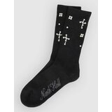 Ninth Hall Pearl Cross Socks black Cene