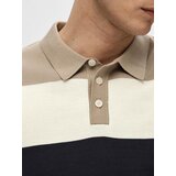 Selected Homme Majica 'MATTIS' mornarska / brokat / bela | Shoptok.si