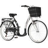 Visitor bicikl city vintage 26" alu 18" v-brake 6 brzina 155-178cm (s/m) belo crni 1262102 | Eponuda.com