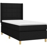  S oprugama i madracem crni 100 x 200 cm od tkanine | shoptok.hr
