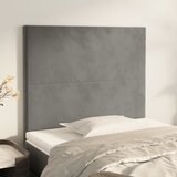  Uzglavlje svijetlosivo 80x5x118/128 cm baršunasto | shoptok.hr