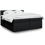  Krevet s oprugama i madracem crni 200x200 cm od tkanine | shoptok.hr