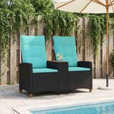  Rekreativna klupa s stolom Crna i Tirkizna 126 x 65 x 112 cm | shoptok.hr