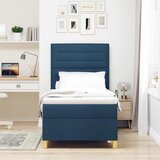  LED Box Spring Krevet s uzglavljem Plava 80 x 200 cm tkanina | shoptok.hr