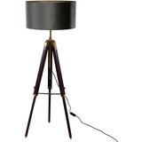 QAZQA Vloerlamp messing tripod met velours kap groen 50cm - Cortin Cene