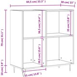 Ormarić za ploče boja hrasta 84,5x38x89 cm konstruirano drvo | shoptok.hr