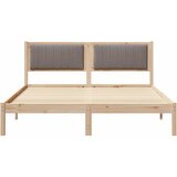  Krevetni okvir s tapiciranim uzglavljem Sivo-smeđa 150 x 200 cm | shoptok.hr