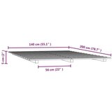  Okvir za krevet 140x200 cm od masivne borovine | shoptok.hr