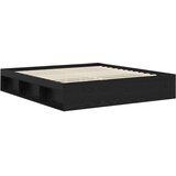  Krevetna konstrukcija Crna 200 x 200 cm Čvrsto borovo drvo | shoptok.hr