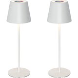 QAZQA Set van 2 tafellampen wit incl. LED dimbaar en oplaadbaar RGB IP54 - Murdock Cene