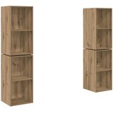  Set TV komoda 4 kom. Umjetnički hrast Konstruirano drvo | Shoptok.si
