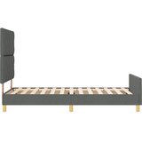  Krevetna konstrukcija Tamno siva 90 x 200 cm tkanina | shoptok.hr