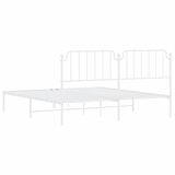  Metalni okvir za krevet s uzglavljem bijeli 160x200 cm | Eponuda.com