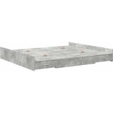  Krevet s ladicama Betonski sivi 200 x 200 cm Konstruirano drvo | shoptok.hr