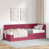  Kutni krevetni okvir s madracem 2 kom. Vinska crvena 80 x 200 cm | Shoptok.si