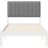 Krevetni okvir s tapiciranim uzglavljem Svijetlo siva Svjetlosiva 195.5 x 95.5 x 84.5 cm | shoptok.hr
