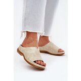 EVENTO Comfortable women's wedge sandals golden Claribelle | Shoptok.si